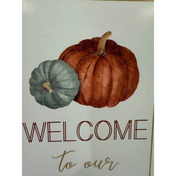 Welcome To Our Patch, Hanging Fall Sign, Halloween Rustic Decor, Harvest - Picture 2 of 7